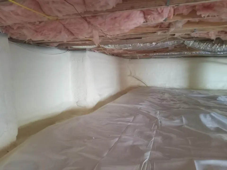 Crawl space encapsulation with closed-cell spray foam for Metal Roof Coating in New Square